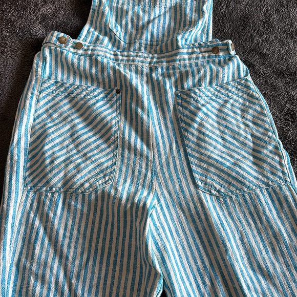 BDG Teal and white striped jumpsuit size M - Picture 4 of 8